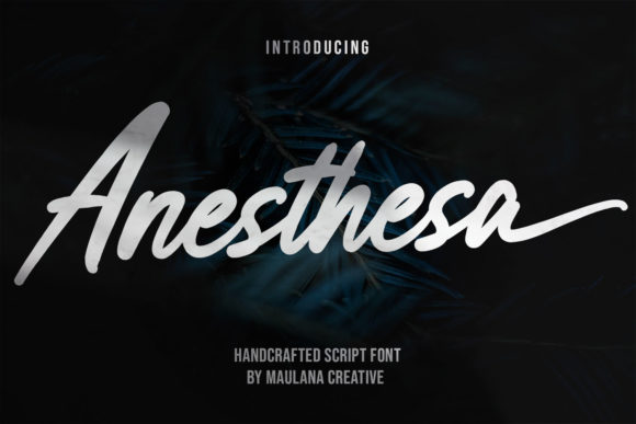 Anesthesa: A Paint Brushed Script Font for Handmade Products