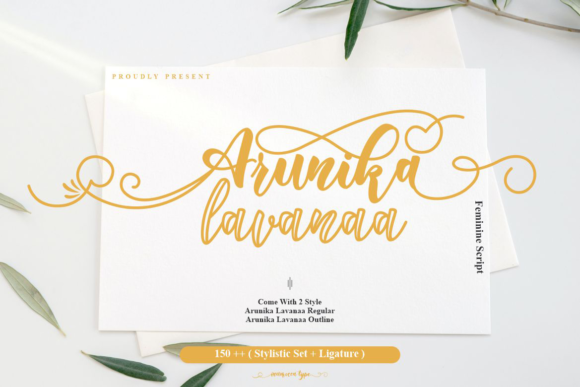 Arunika Lavanaa: A Romantic Handwritten Font for Branding