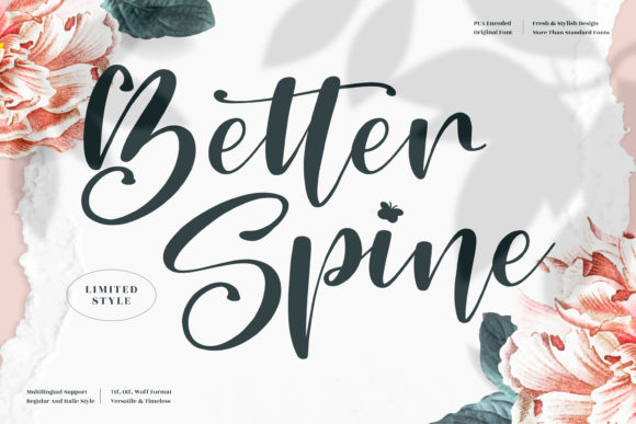 Better Spine Script Font: A Review for Editorial Designers