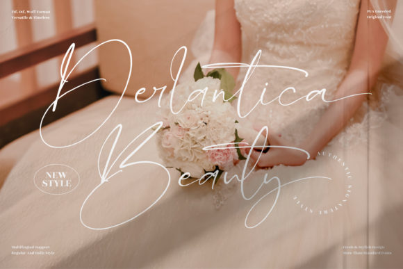 Derlantica Beauty: A Graceful Script Font for Handmade Product Designers