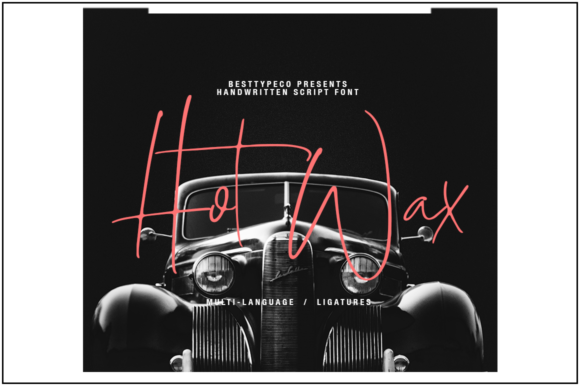 HotWax: A Graceful Script Font for Handmade Products and Printables