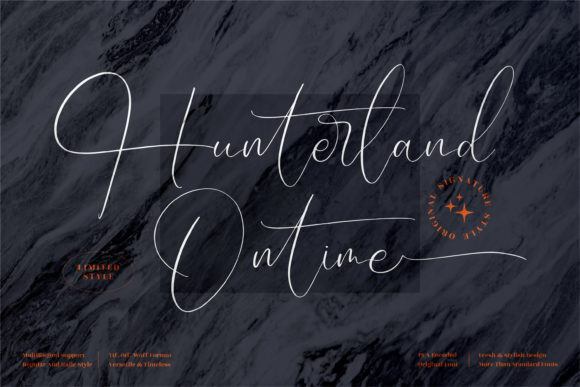Hunterland Ontime Review: A Graceful Script Font for Brand Design