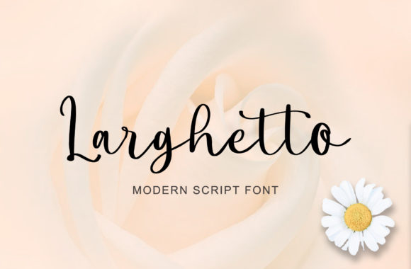 Larghetto Font: A Graceful Script for Editorial Design