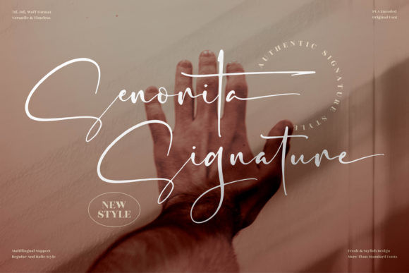 Senorita Signature: A Script Font with Editorial Elegance