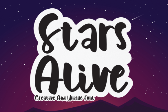 Stars Alive Font: A Romantic Handwritten Typeface for Crafters and Makers