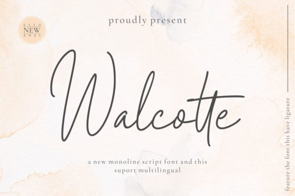 Walcotte: A Thin Script Font That Brings Elegance to Branding